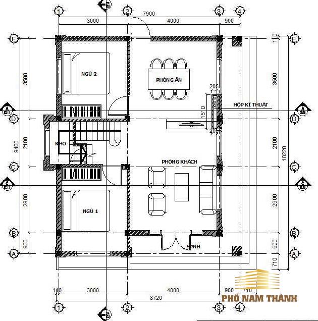 mẫu biệt thự vuông