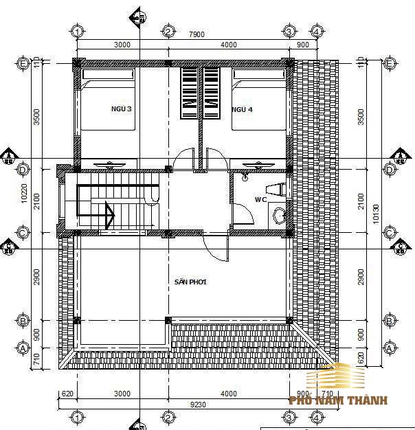 mẫu biệt thự vuông