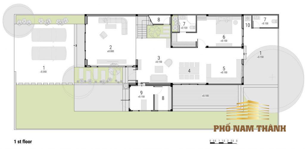 biệt thự phố 2 tầng